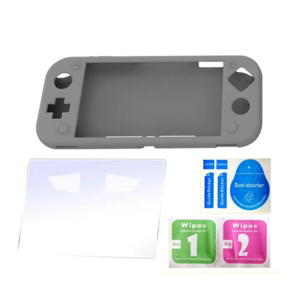 Силиконовый защитный чехол для shand для Switch Lite, мини-чехол с защитной пленкой для экрана