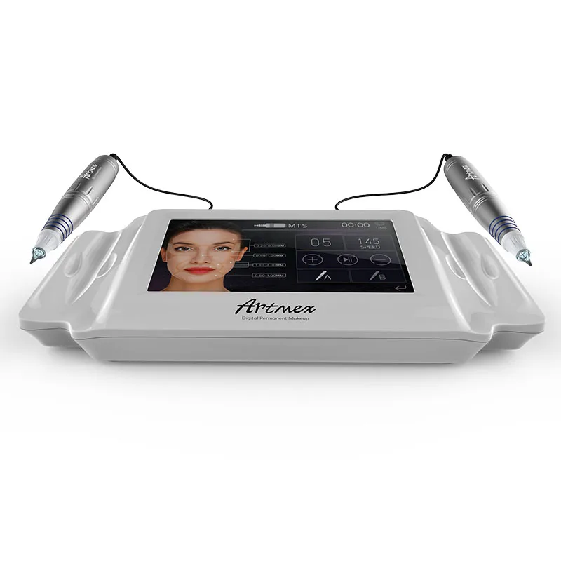 Artmex V8 цифровой Перманентный макияж тату машина микро игла Дерма роторная ручка для бровей губ омоложение кожи красота машина