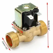 6In 12V 24V DC Тонкий латунный Электрический электромагнитный клапан, газ, вода, воздух, аксессуары для дома C63E