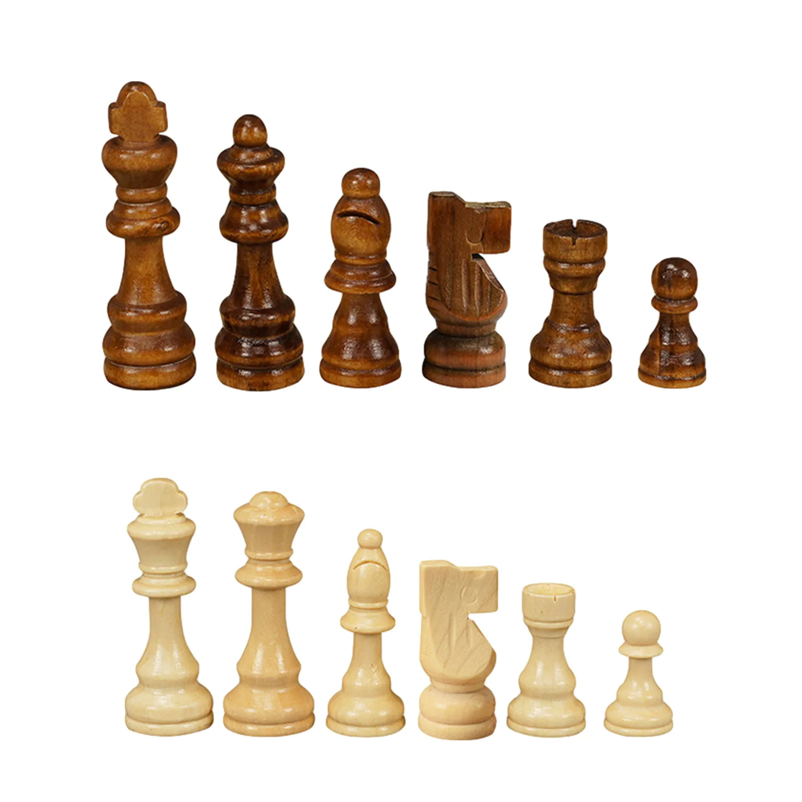 Peças de xadrez, peças de xadrez de madeira com 2,17 pol. King madeira  peças de xadrez com filme plástico tabuleiro de xadrez para adultos crianças  brinquedo