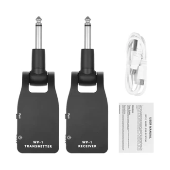 

1 Pair Portable Wireless Guitar Transmitter Receiver Plug And Play Instrument Accessories for Electric Guitar HFing