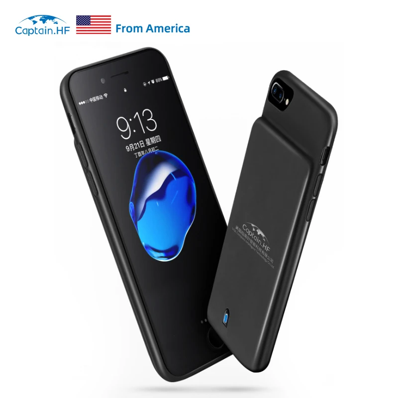 

Captain HF Wireless Charger Case 6s/7P/8plus Ultra thin Mobile Phone Case Mobile Power Case for Smart Phones Power Bank