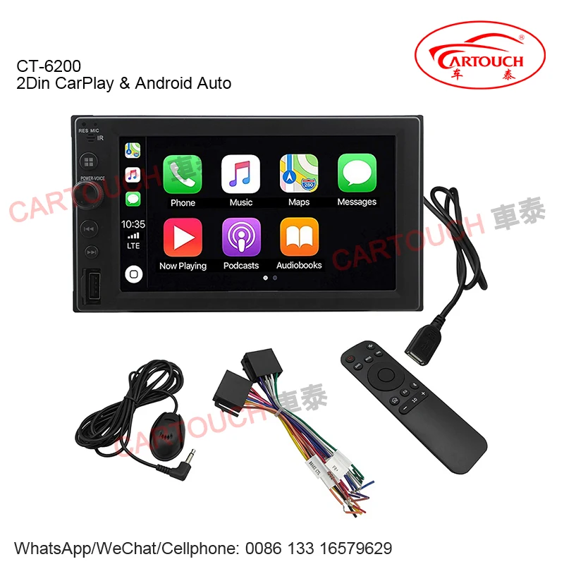 Универсальный автомобильный радиоприемник CarPlay 2Din Android видео аудио FM AM Bluetooth