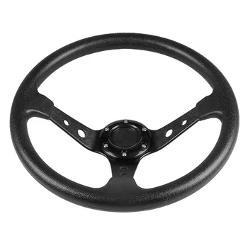 

Car Modified 14 Inch 350MM Universal Steering Wheel Racing Game Competitive Steering Wheel (Black)