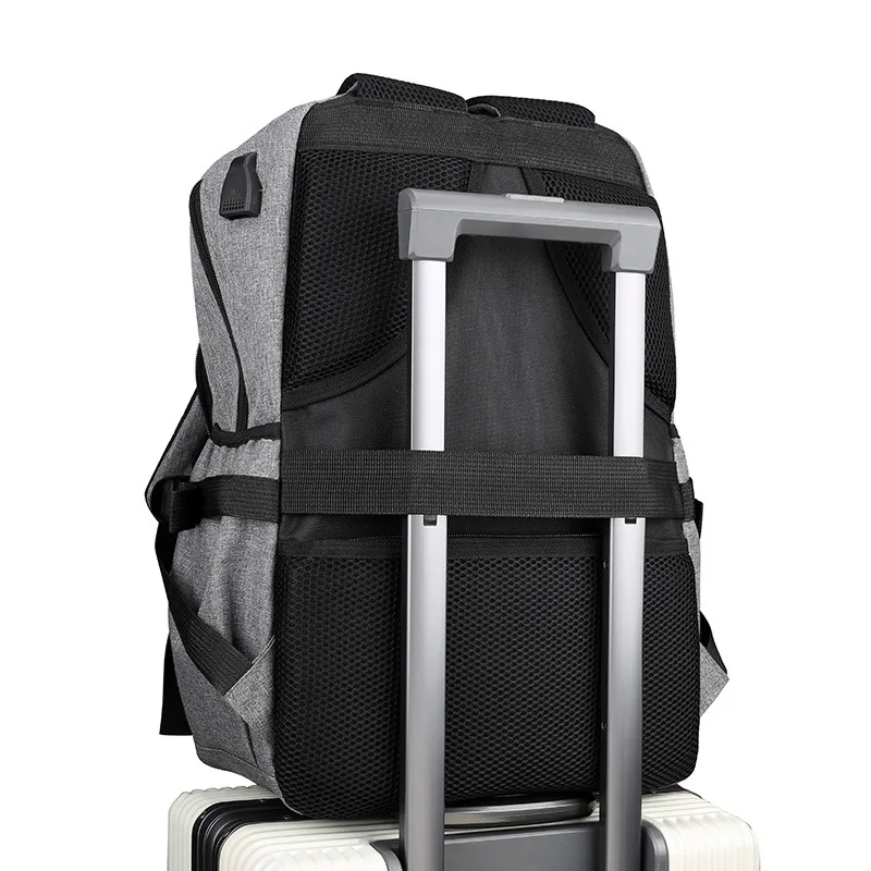 

Large-Volume Oxford Cloth Backpack USB Charging Students Computer School Bag Versatile Travel Men's Bag