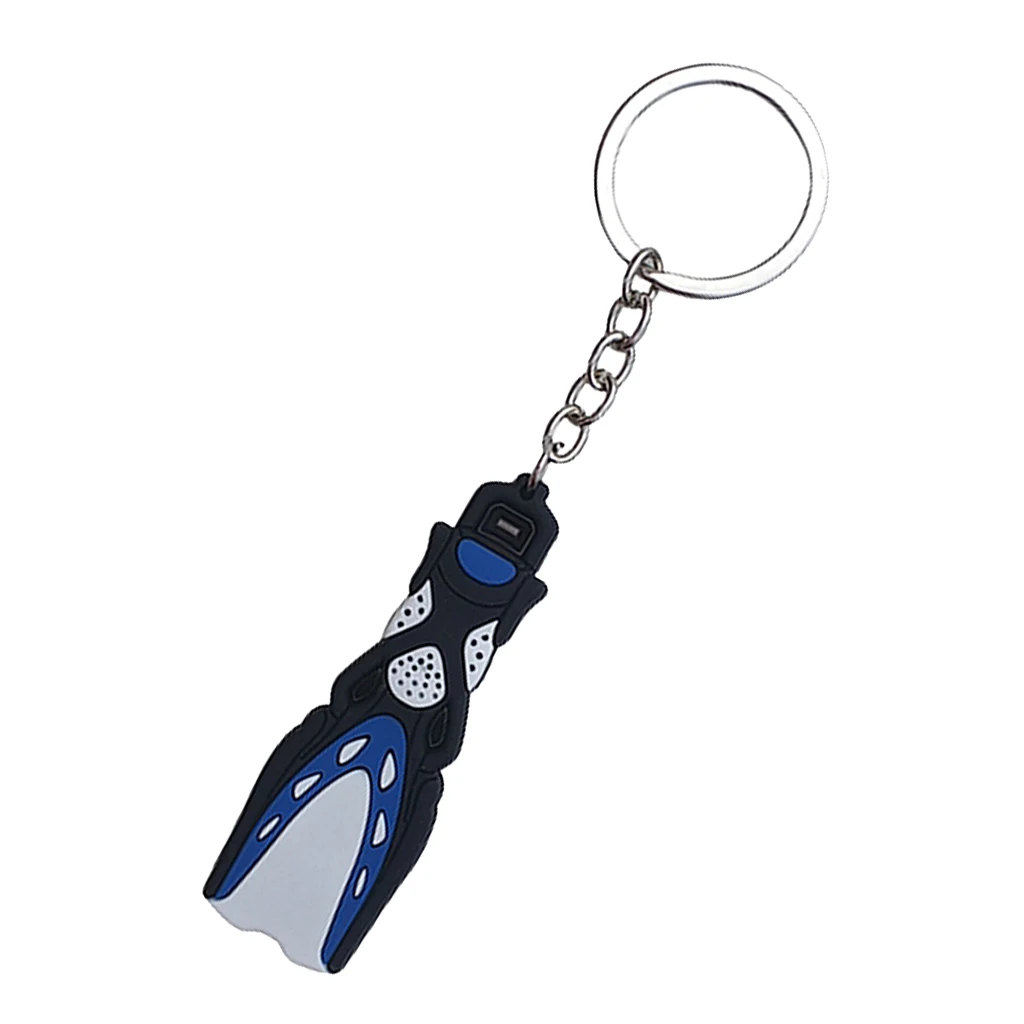 Scuba Flipper Key Chain Dive Fins Keychain Key Ring Holder for Boat Tote Bag Water Sports Accessories