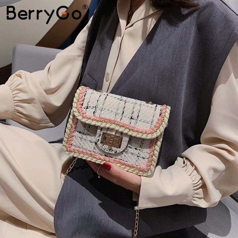 BerryGo соломенная сумка дамская Осенняя ротанговая дикая через плечо модная