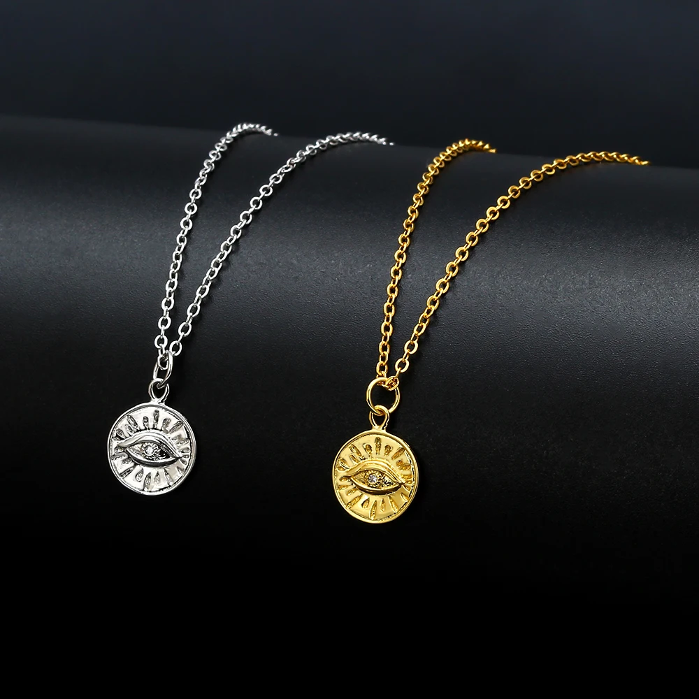 MEIBEADS 1 шт. модное ожерелье с кулоном от сглаза золото серебро подходят для женщин