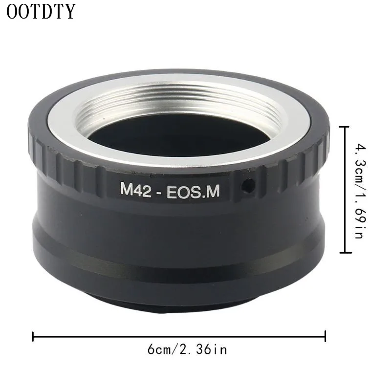 OOTDTY Регулируемый объектив M42 для Canon EOS M M2 M3 EF-M беззеркальное Кольцо адаптера камеры
