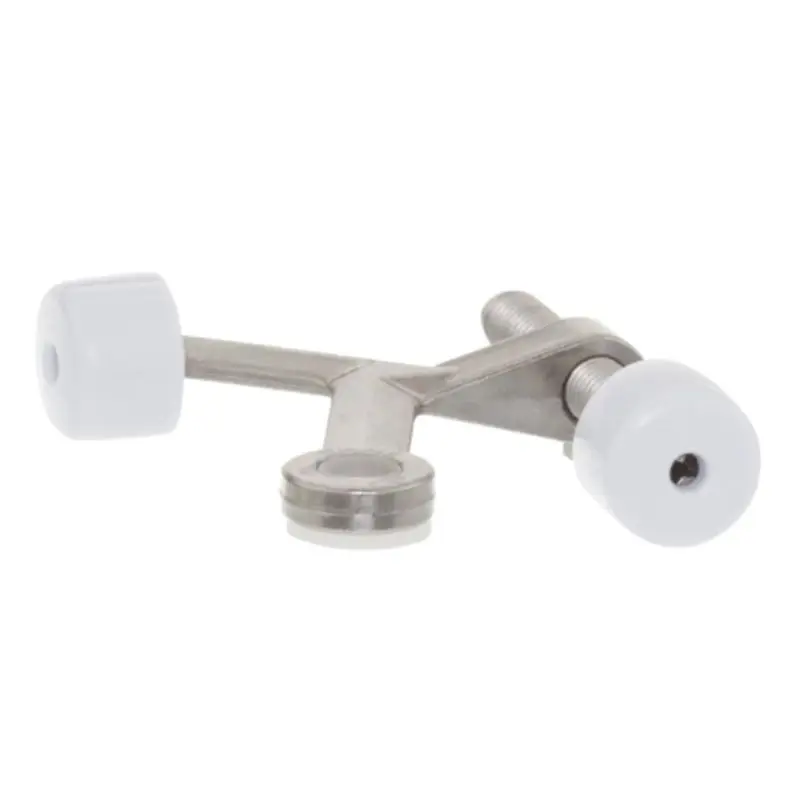 OOTDTY 2Pcs/1Pc Heavy Duty Adjustable Hinge Pin Door Stopper Stop with Bumper Tip Hardware Home