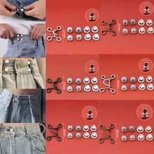 6 Styles Nail-free Jeans Waist Adjustable Button DIY Crafts Jean Pants Adjust Collars Skirts Sewing Tool 27/32MM