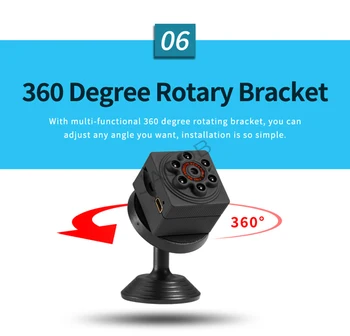 

Mini Camcorder 360 degree HD 1080P Mini Camera Micro Cameras DVR infrared Night Vision Motion Detection PK SQ11 SQ13 SQ16 Cam