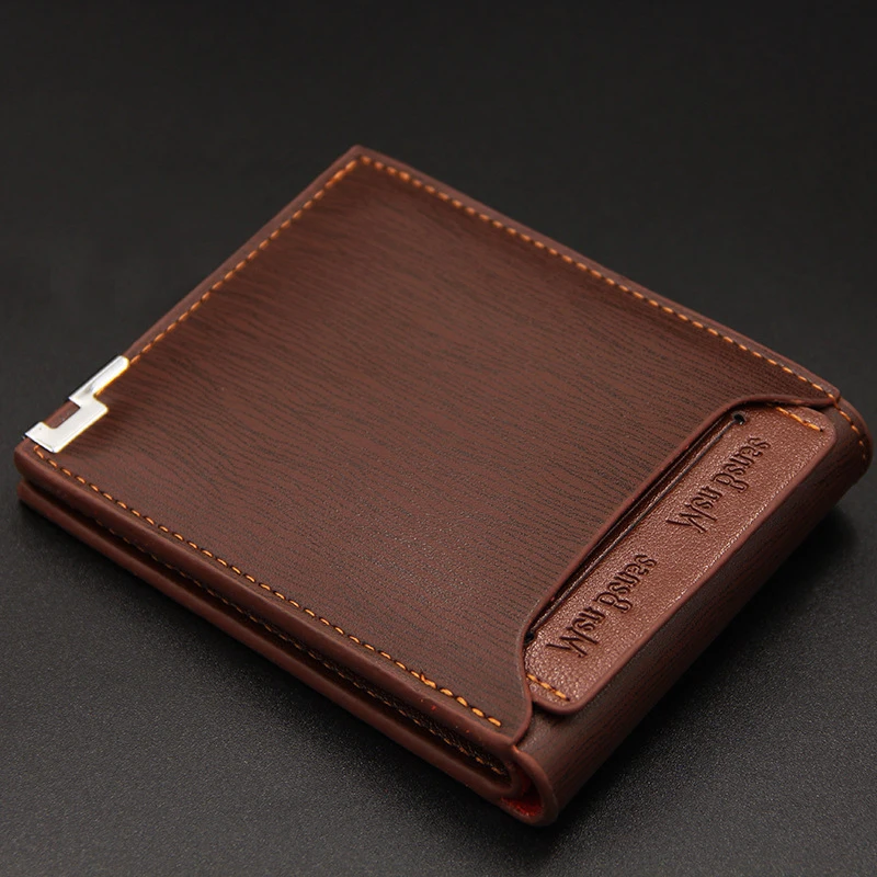 

PipiFren Retro Purse Short Anime Slim Thin Short Luxury Mini Slim Credit Card Cute Leather Small Wallet High Quality,Men Wallets