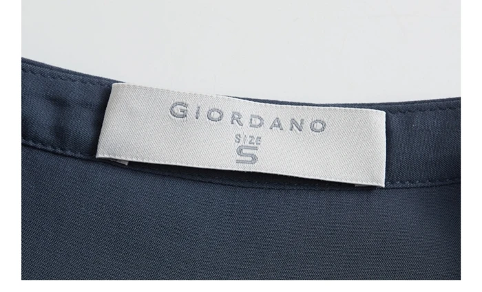 Giordano женская рубашка с круглым вырезом, свободная рубашка с коротким рукавом, блуза на пуговицах, женская блузка для отдыха, Blusas Mujer De Moda 96349232