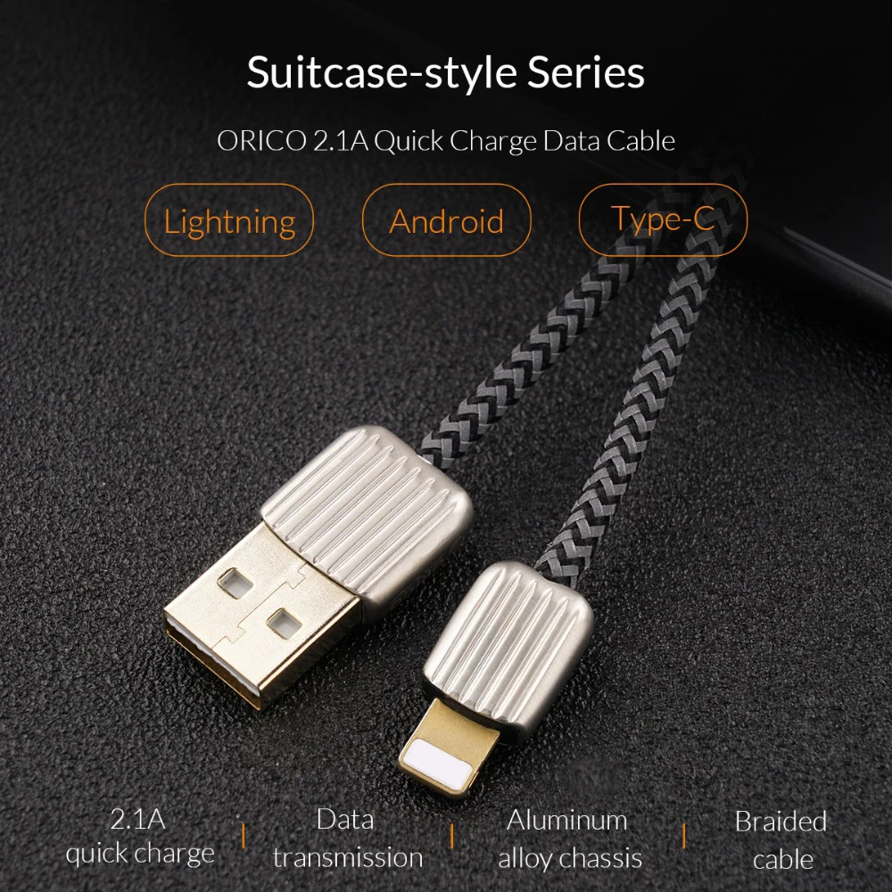 ORICO KTM2 USB кабель 2.1A кабель для зарядки и синхронизации данных для huawei P20 быстрое зарядное устройство адаптер для мобильного телефона и планшета