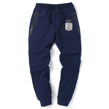 

Funny Pocket Cat Men Sweatpants 2020 Spring Autumn Pants Harajuku Fashion Trousers Streetwear Casual Leg Pants Summer Pants Man