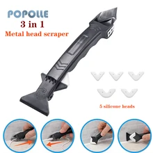 

Corner Scraper Residual Glue Scraper Beauty Sewing Tool Three-in-one Silicone Remover Sealant Soft Scraper Grout Kit Hand Tool