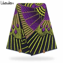 Классический хлопок голландский воск вечерние Свадебные африканские печатные Дашики Анкара воск настоящий принт Голландский Воск Ткань 6 ярдов F911-02