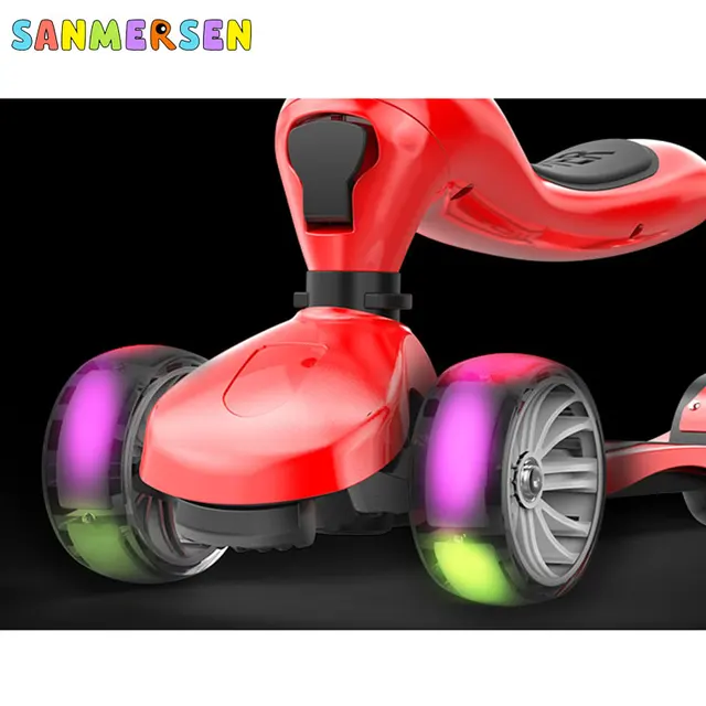 Folding 3 in 1  Multi-purpose Scooter Children's Scooter Tricycle Toy Outdoor Surf scooter Toys Suitable Cool Gift For Children 4