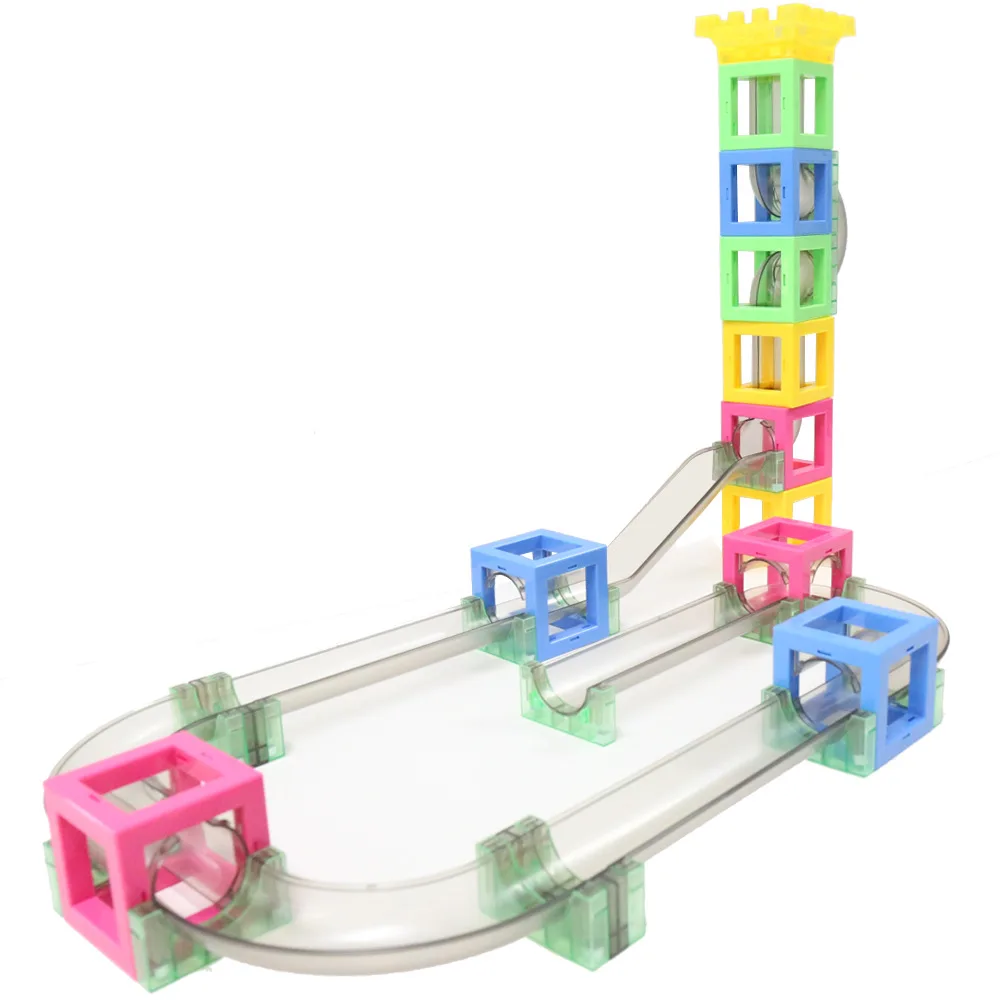 

Qi Hui Magnetic Sink Camera Track Educational Camera Track Ball Toy Children Magnet Assembled Building Blocks CHILDREN'S Toy 38P