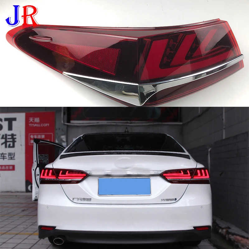

CN (происхождение) Новый светодиодный задний фонарь для Toyota Camry 2017 2018 светодиодный, светодиодное обновление до LS400, дизайн сигнального фонаря, задсветильник
