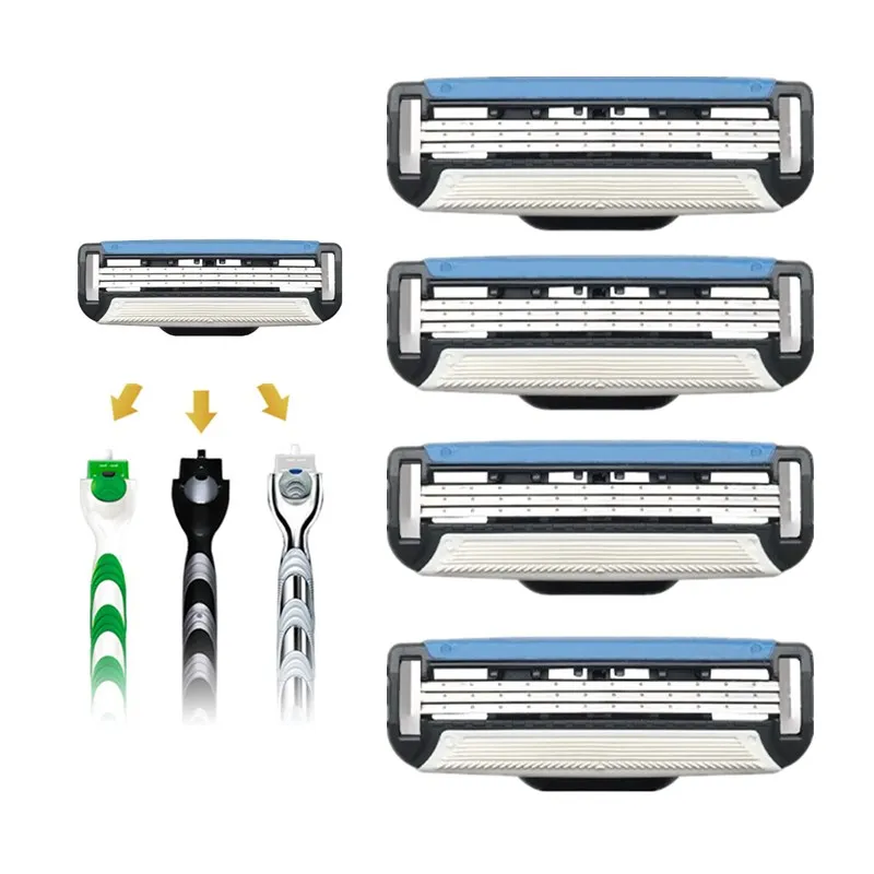 

TFLYSHAVE Man's Shaver Manual Shaving Razor USA Blade 3 Layer Blade Compatible for Mach 3 Handle