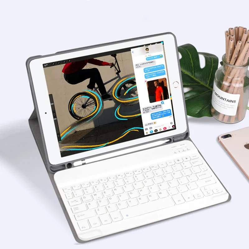 Чехол с клавиатурой для iPad 7 е поколение 10 2 дюйма 2019 9 2017 2018 Bluetooth беспроводной