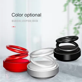 

Solar Auto Double Ring Rotating Car Air Freshener Fragrance Auto Accessories Decoration Ornament Car Perfume Aromatherapy -