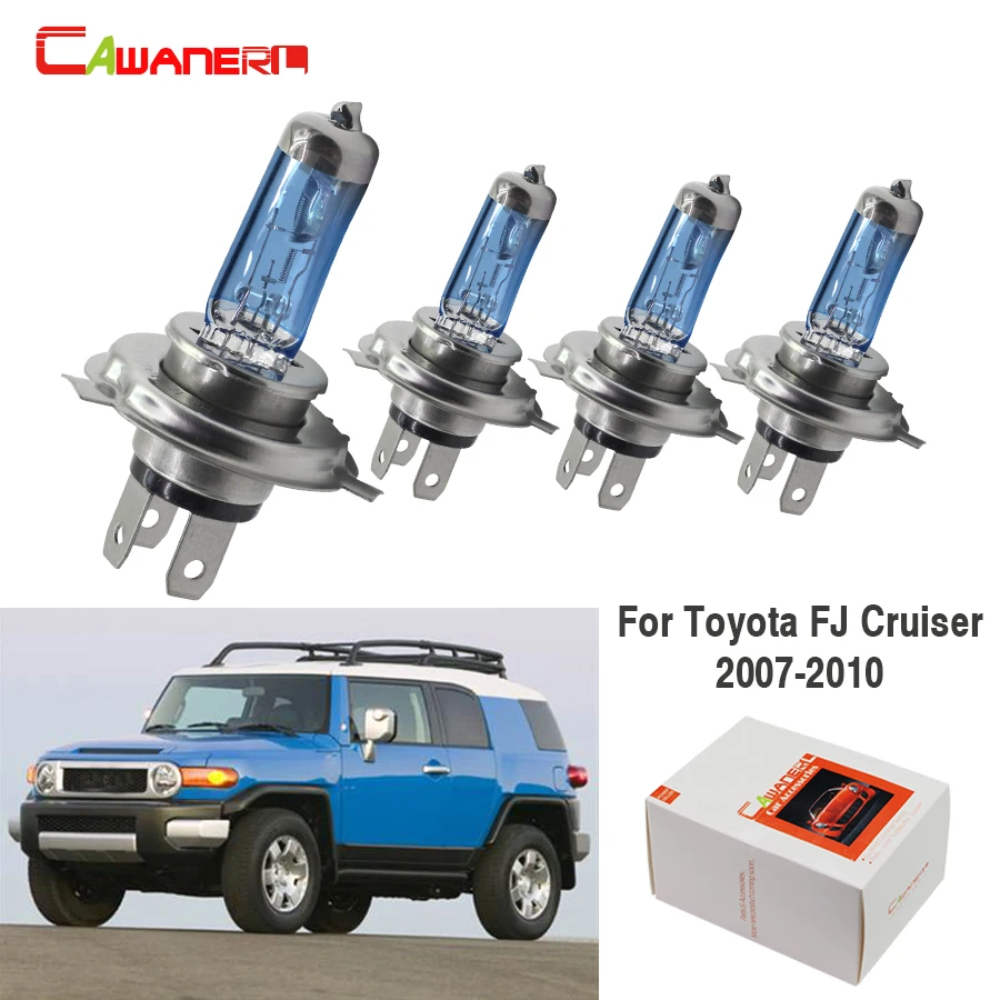 Cawaner 4 X H4 100 Вт высокой мощности Мощность галогенная лампа 4300K 12V автомобилей