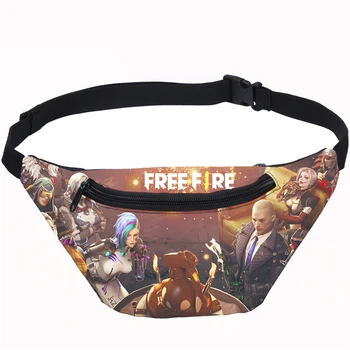 

VEEVANV Fashion Game Free Fire Man Waist Bags Fanny Pack For Women Belt Travel Bag Printing Purse Boys Chest Pouch Bullet Pack