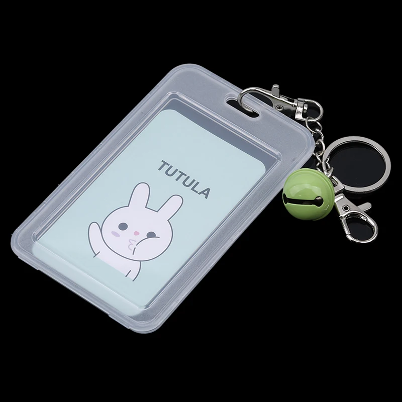 Women Credit Card Holder Bag Bank Bus ID Keychain Cartoon Cute Student Cover Rabbit Owl Case Plastic | Багаж и сумки