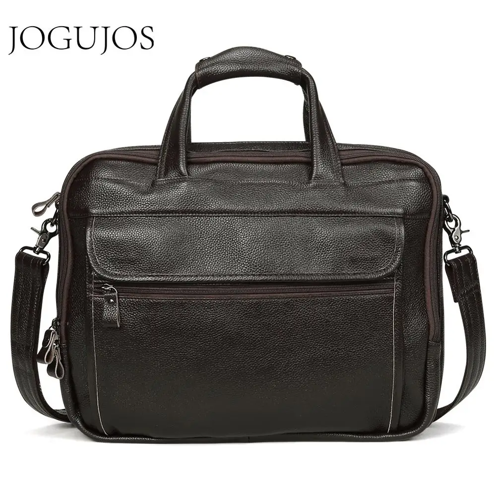 JOGUJOS Luxe Designer mannen Aktetassen Echt Lederen 15 \Laptop Aktetas Schouder Tas Mannelijke Mode Reistas JOGUJOS Luxe Designer mannen Aktetassen Echt Lederen 15 \Laptop Aktetas Schouder Tas Mannelijke Mode Reistas