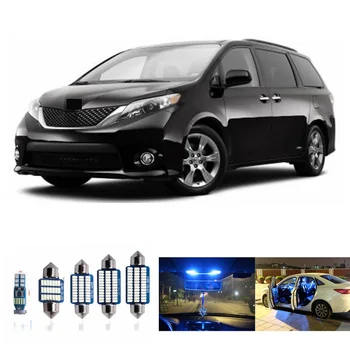 

13Pcs Car Error Free White LED Interior Light Package Kit For Toyota Sienna 2011-2015 Map Dome Trunk Door License Plate Bulbs