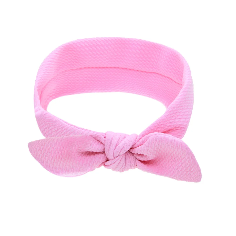 Nishine Soft Baby Bubble Texture Rotating Ear Knot Headband Newborn Toddler Headdress Headwraps Girls Children Headwear