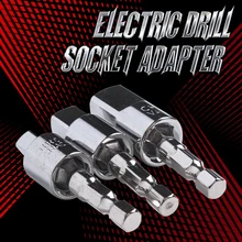 Adaptador de soquete de broca elétrica para motorista de impacto com haste sextavada extensão rotatable de bits de soquete quadrado 1/4