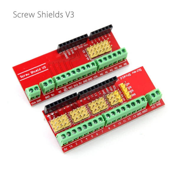 2Pcs Shields V3 2 шт. Винт Щит V2 V3 терминал Плата расширения плата адаптера для совместимых UNO R3 - Цвет: 2Pcs Shields V3