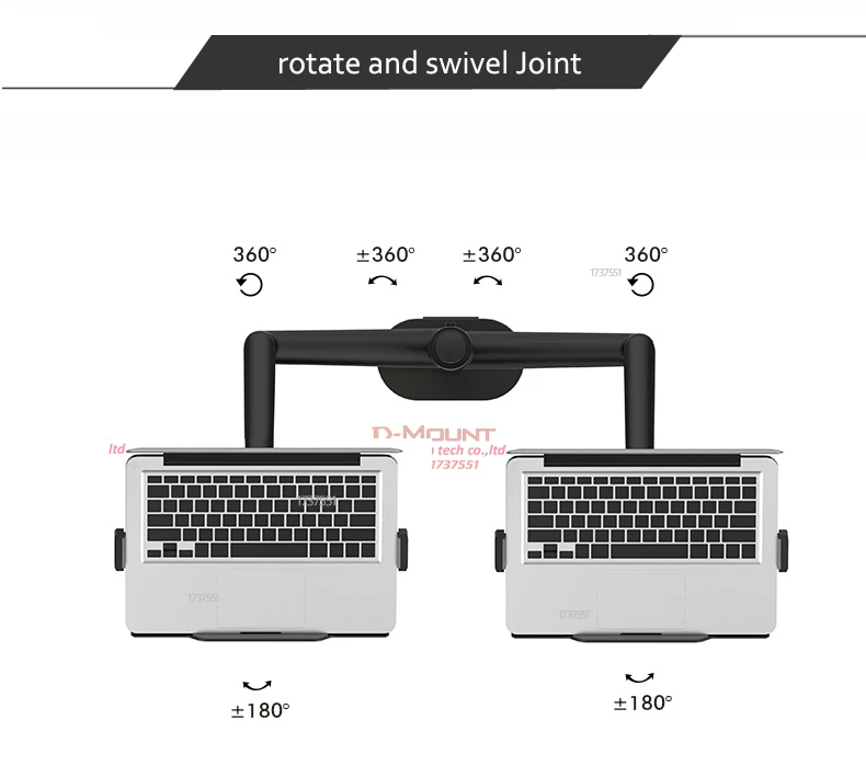 suporte de computador notebook montagem braço duplo