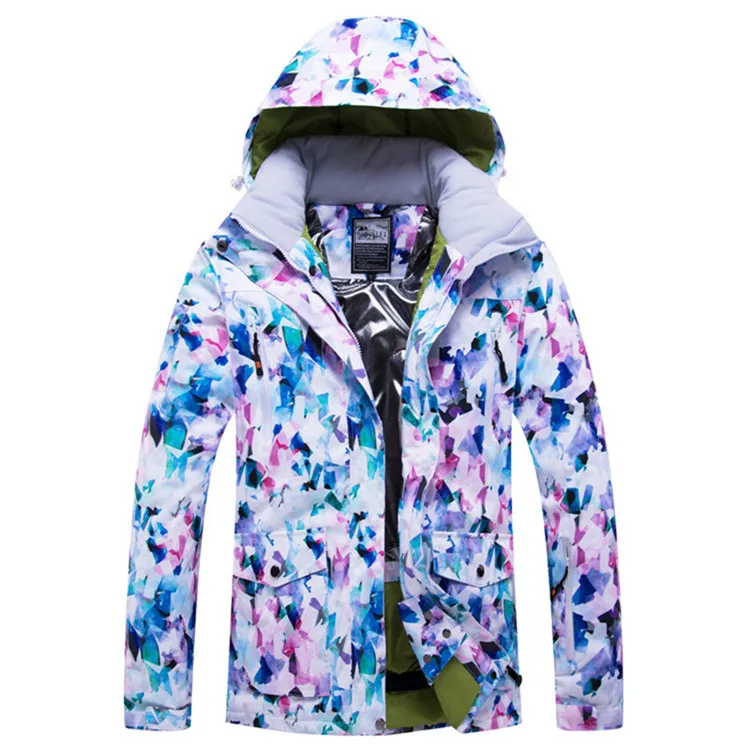 Водонепроницаемая Женская куртка для сноуборда с буквами, Женская лыжная куртка, зимняя теплая одежда, зимняя куртка, теплое лыжное пальто Wonmen