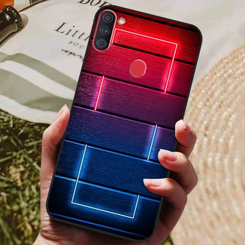 Sleek Black Silicone Back Cover with Soft Bumper