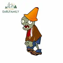 EARLFAMILY 13cm x 13cm Plants Vs. Zombies Car Stickers Cartoon Oem JDM Polyethylene Body Motorcycle Helmet Accessories Anime