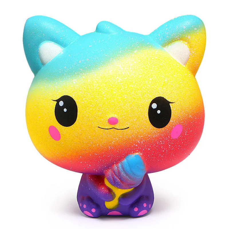 Kawaii Мультфильм галактика милый олень мягкое кошка мягкие игрушки медленно поднимающийся крем Ароматические сжимаемые игрушки новинка подарок для детей Подарки