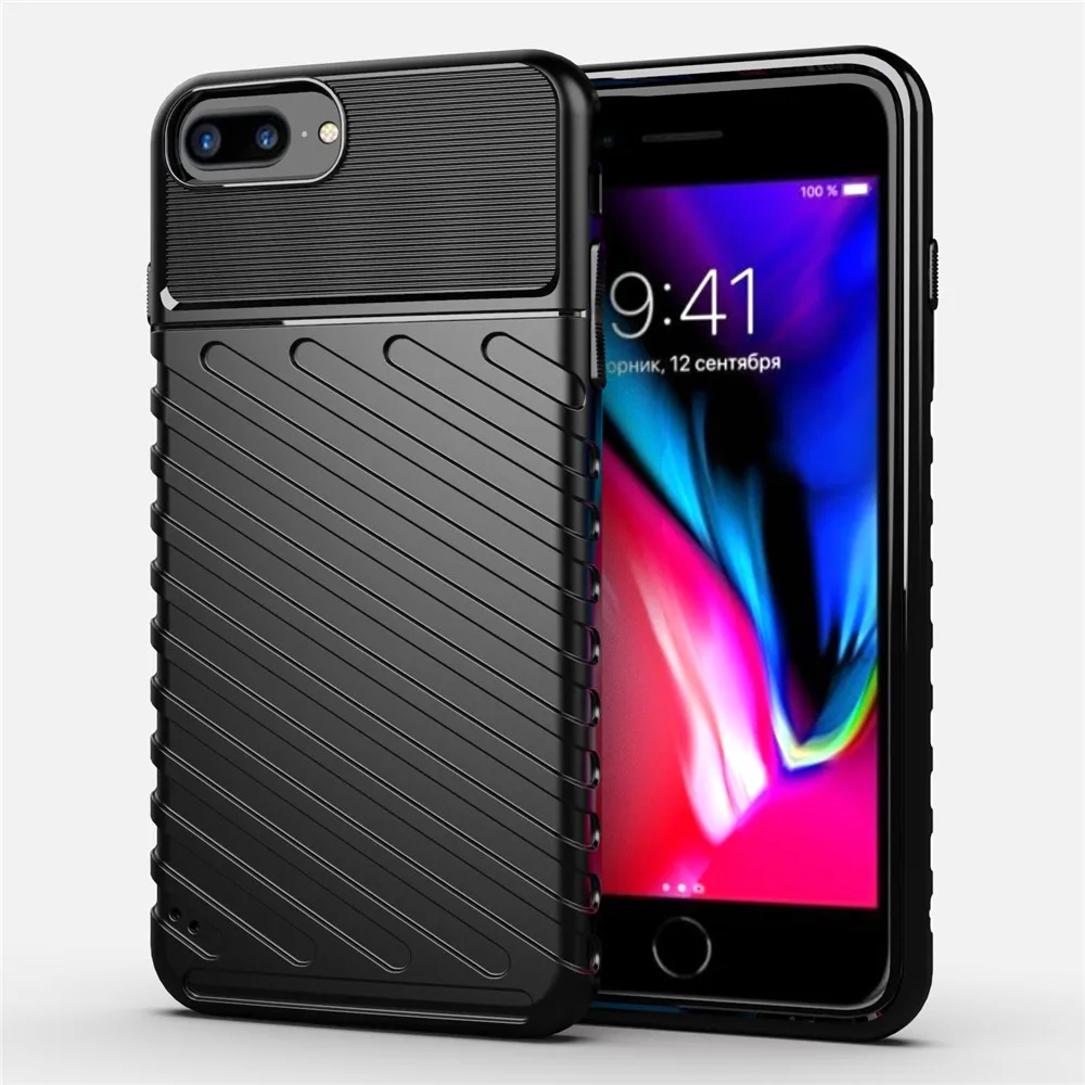 Для iPhone 7 8 Plus чехол матовый \ Матовый ТПУ силиконовый чехол для телефона для iPhone 7 8 чехол для мобильного телефона