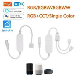 DC 5V 12V 24V Tuya Zigbee RGB Wifi Controller RGBW RGBWW RGB+CCT LED Controller For 5050 3528 2835 Led Strip Light