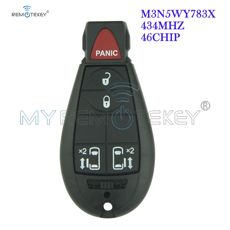 Remtekey #8 M3N5WY783X Fobik Key Keyless Entry Remote Key Fob 4 Button With Panic For Chrysler Dodge Jeep 2012