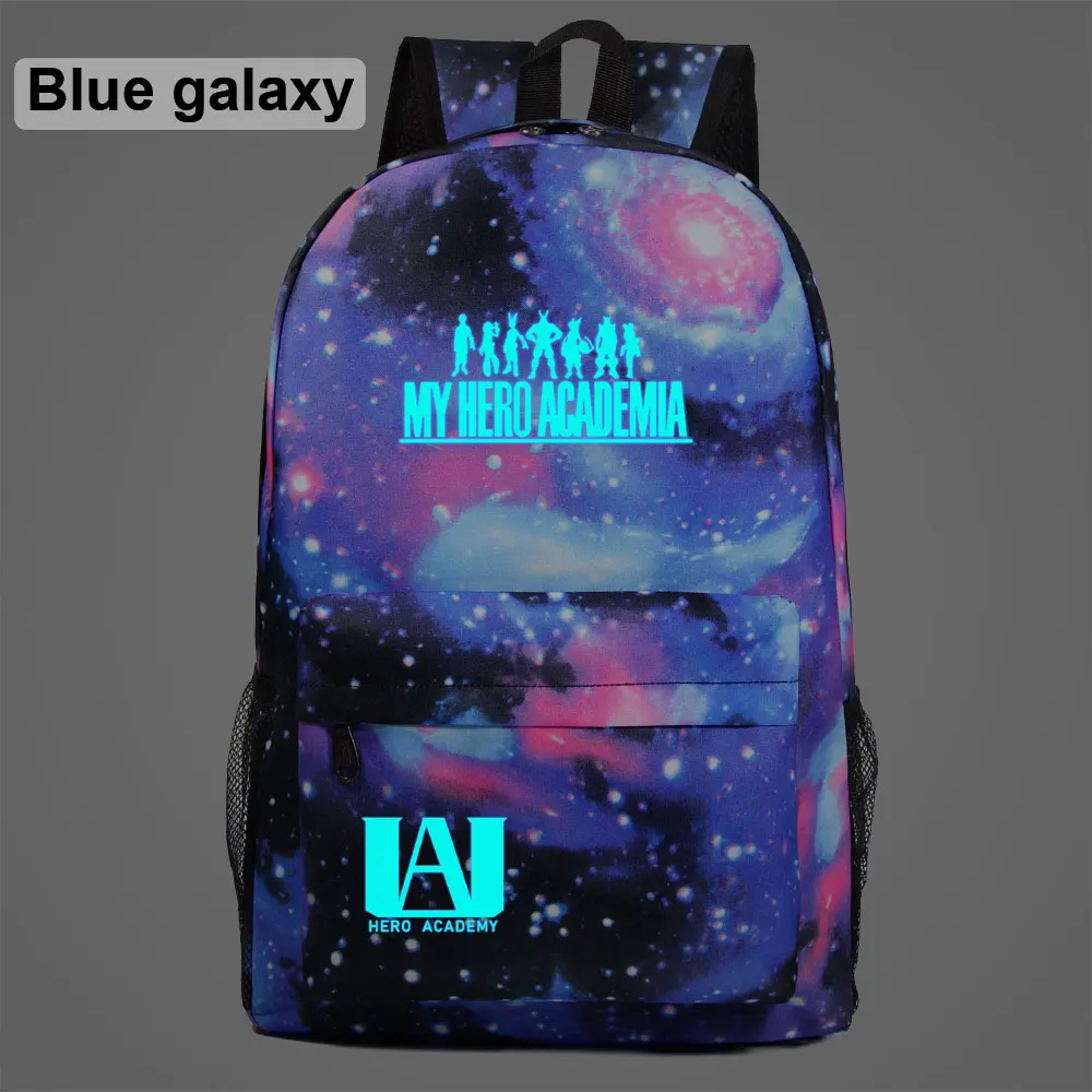 Светящийся мультяшный аниме Deku My Hero Academy Galaxy клетчатый детский школьный рюкзак подростковые школьные сумки женские и мужские рюкзаки