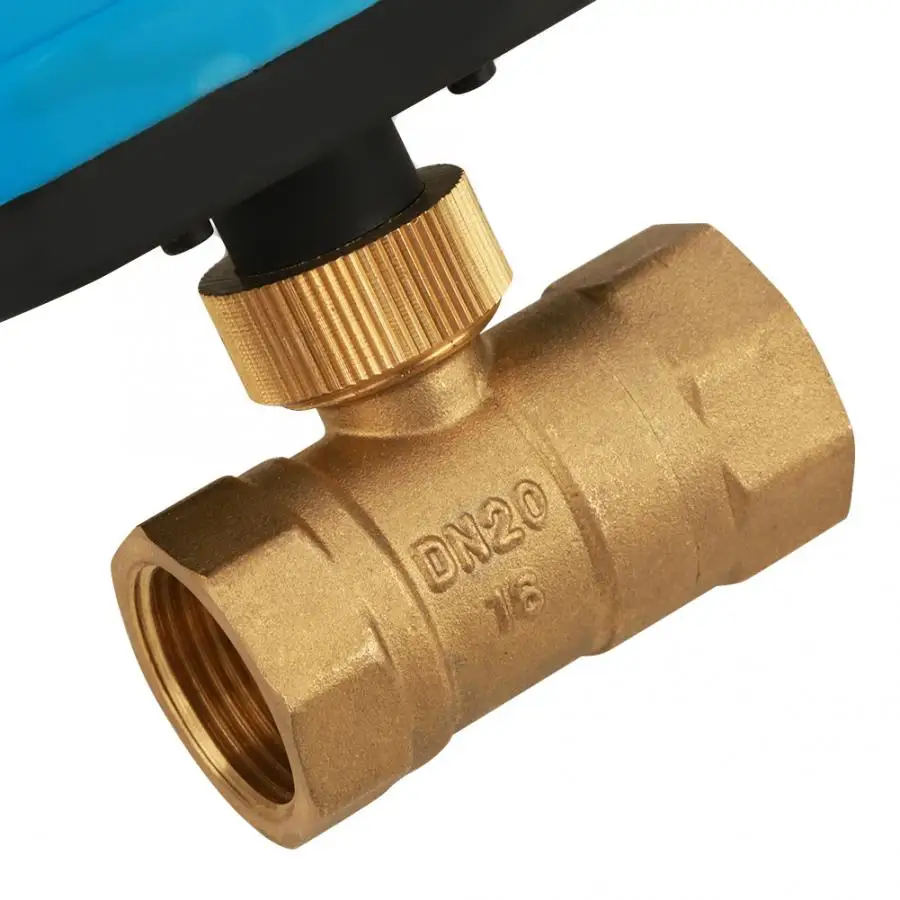 AC220V G3/" DN20 2 Way 3-wire латунный моторизованный привод шаровой клапан для кондиционера моторизованный шаровой клапан