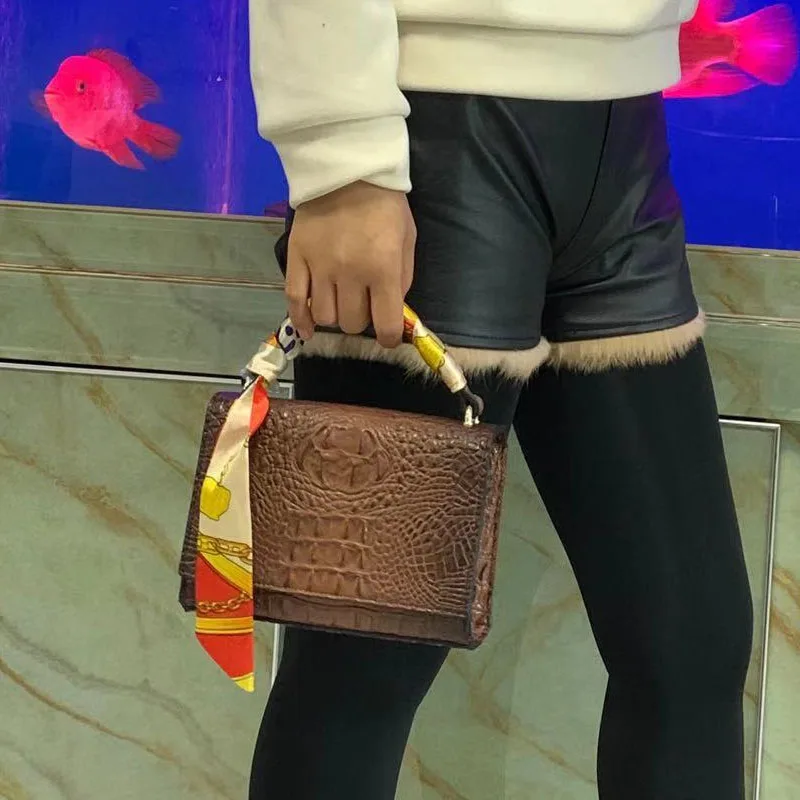 Женская сексуальная сумка-тоут с крокодиловым узором, сумка на плечо для модных леди, бордовая прямоугольная сумка через плечо