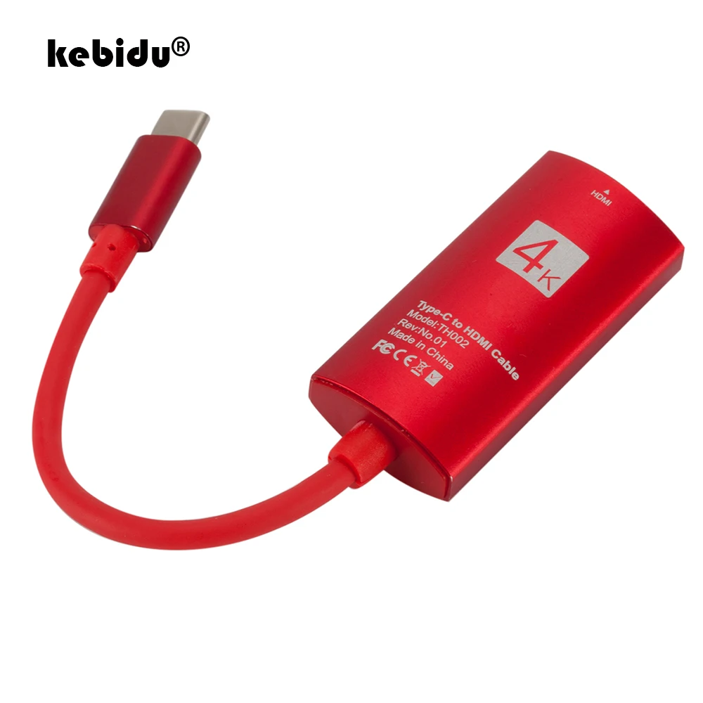 Kebidu 30 Гц 4K* 2K USB C type-C к HDMI Кабель-адаптер для Samsung Galaxy S8 S9 Note 8 Macbook usb type C к HDMI конвертер