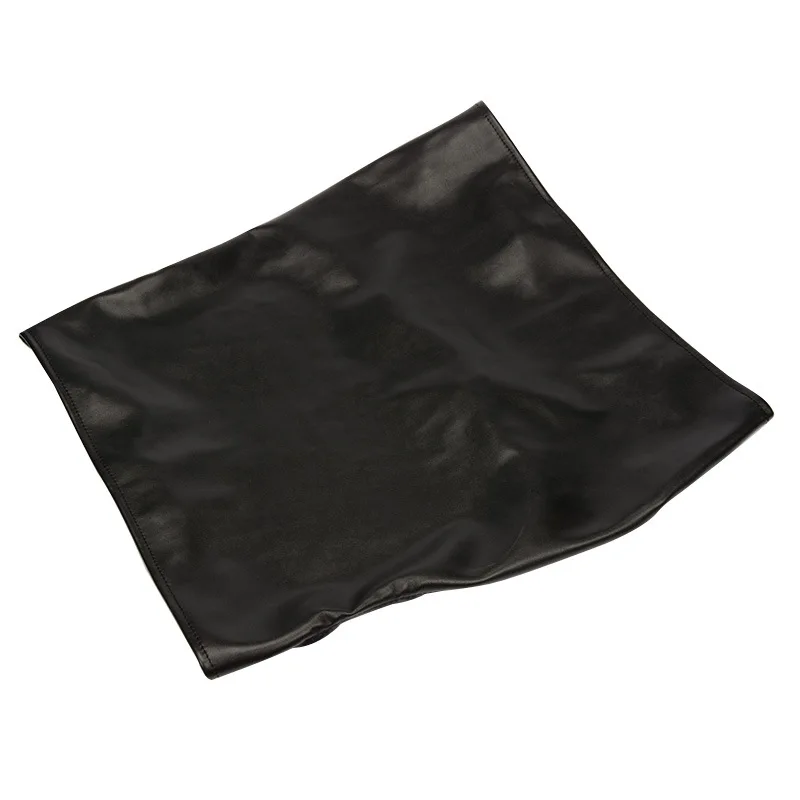 Sexy black soft PU sexy tight bundle hip buttocks skirt outdoor BDSM Bondage Fetish one step skirt for Adult