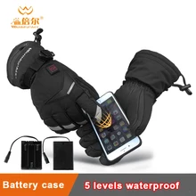 Warmspace перезаряжаемые перчатки с подогревом, теплые зимние перчатки для мужчин и женщин, ветрозащитные водонепроницаемые тактические варежки